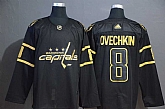 Capitals 8 Alexander Ovechkin Black Gold Adidas Jersey Dzhi,baseball caps,new era cap wholesale,wholesale hats